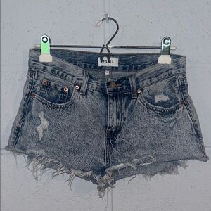 Pistola Distressed Jean Shorts - Acid Wash